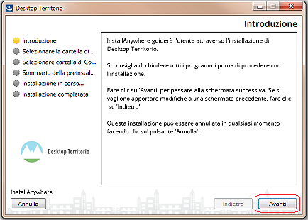 installare il software DesktopTerritorio
