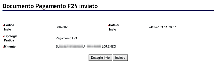  Documento di F24/Bonifico Inviato 