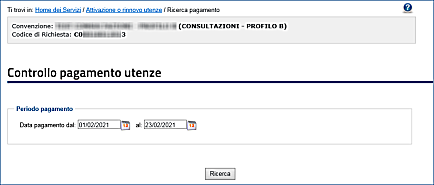 Impostazione periodo di versamento date del controllo pagamento una tantum e password di accesso 