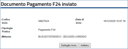 Schermo per allegare il file p7m firmato digitalmente e predisporlo all'invio