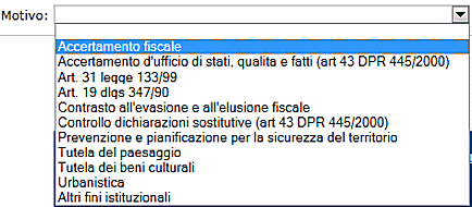 Elenco delle motivazioni per convenzioni gratuite